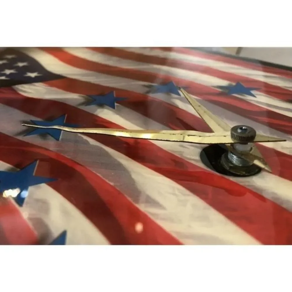 JEBCO Bald Eagle Flag Wall Clock TESTED Patriotic USA Americana US United States